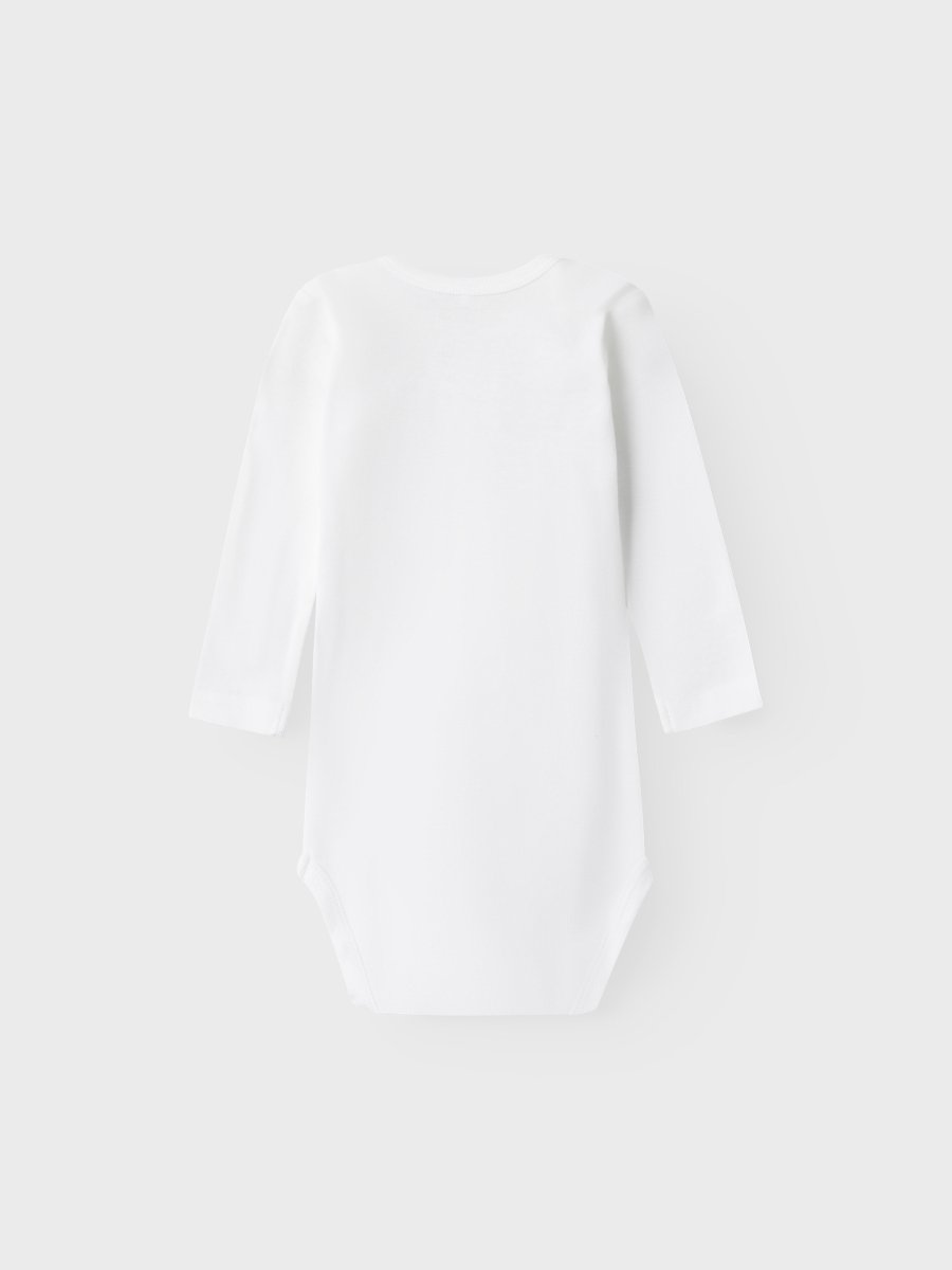 name it baby BODY 2PK FARM ANIMALS - Bright White | Torgunns Barneklær AS