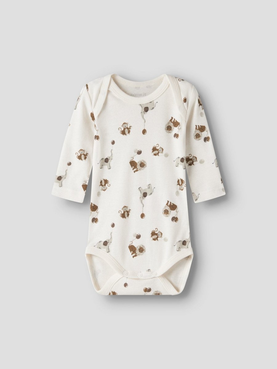 name it baby BODY 3pk ANIMAL NOOS - Jet Stream, Aluminum & Peyote Melange | Torgunns Barneklær AS