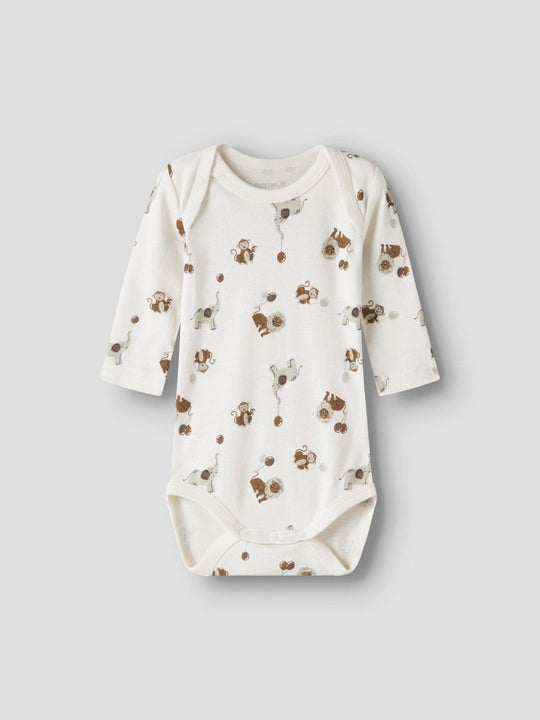 name it baby BODY 3pk ANIMAL NOOS - Jet Stream, Aluminum & Peyote Melange | Torgunns Barneklær AS