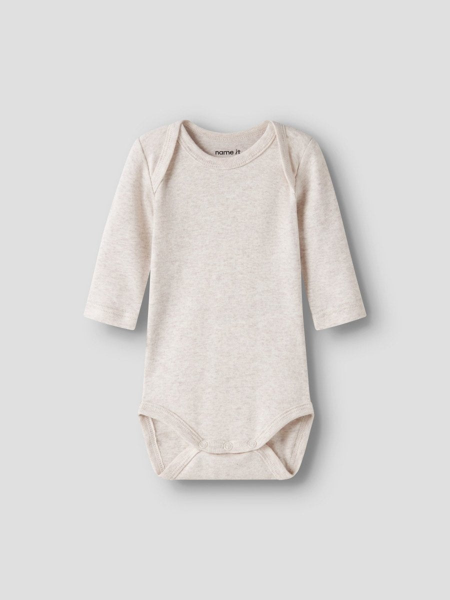 name it baby BODY 3pk ANIMAL NOOS - Jet Stream, Aluminum & Peyote Melange | Torgunns Barneklær AS