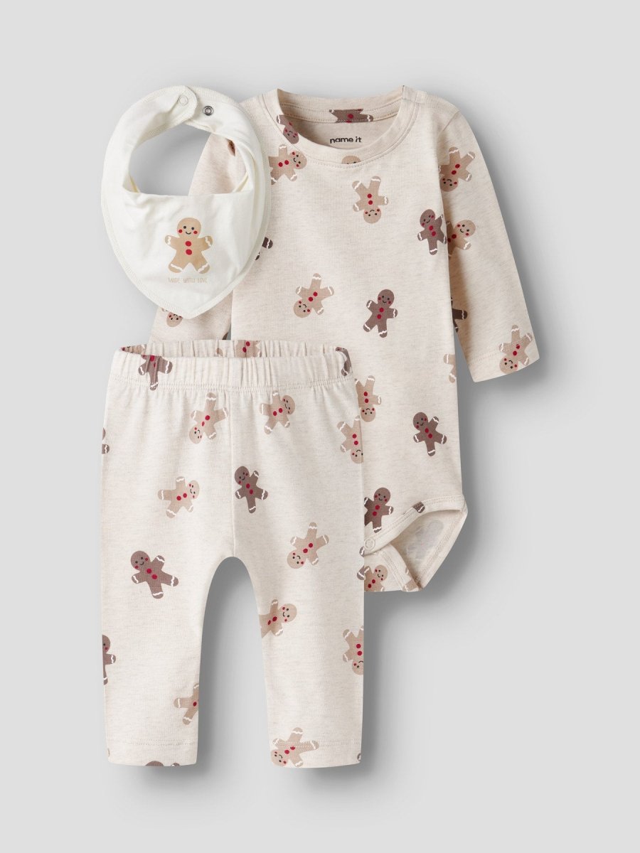 name it baby DABBA Body Giftpack - Peyote Melange | Torgunns Barneklær AS