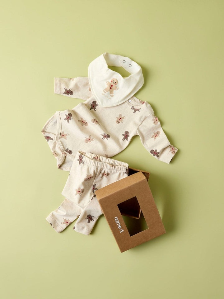 name it baby DABBA Body Giftpack - Peyote Melange | Torgunns Barneklær AS
