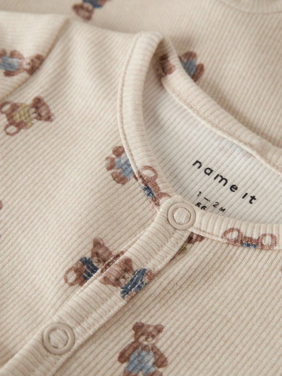 name it baby DENKAB LS BODYSUIT - Peyote Melange | Torgunns Barneklær AS