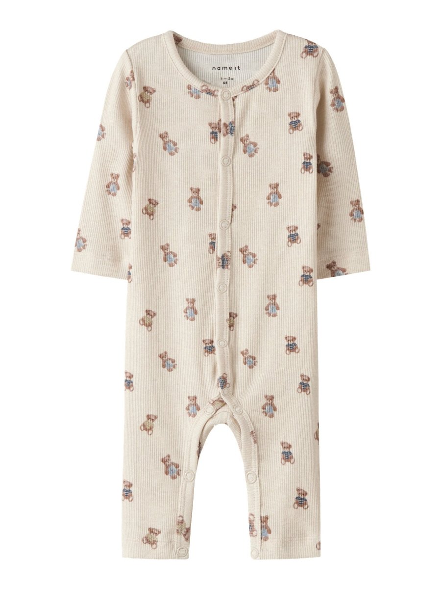 name it baby DENKAB LS BODYSUIT - Peyote Melange | Torgunns Barneklær AS