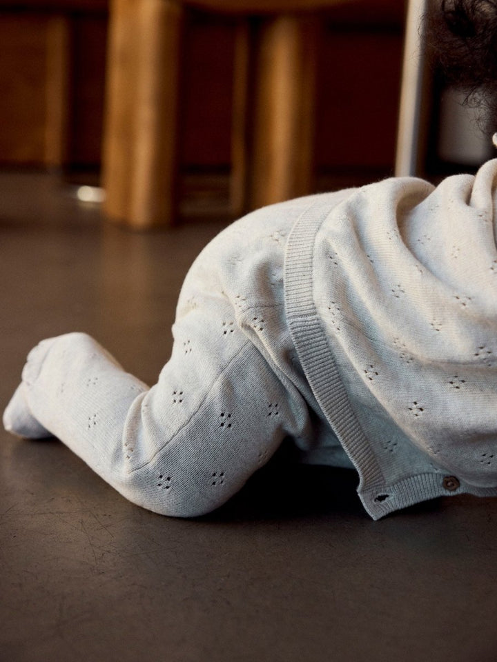 name it baby DIAME KNIT PANT - Peyote Melange | Torgunns Barneklær AS