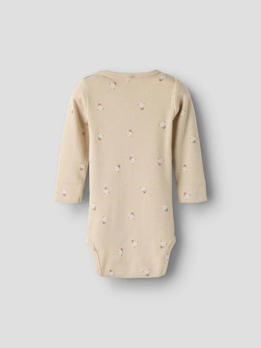 name it baby FERINI LS XSL BODY - Cement | Torgunns Barneklær AS