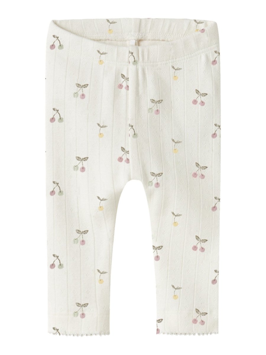name it baby FICHERRY LEGGING - Cloud Dancer | Torgunns Barneklær AS
