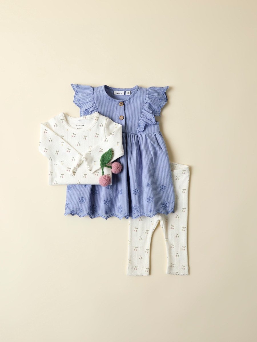 name it baby FICHERRY LEGGING - Cloud Dancer | Torgunns Barneklær AS