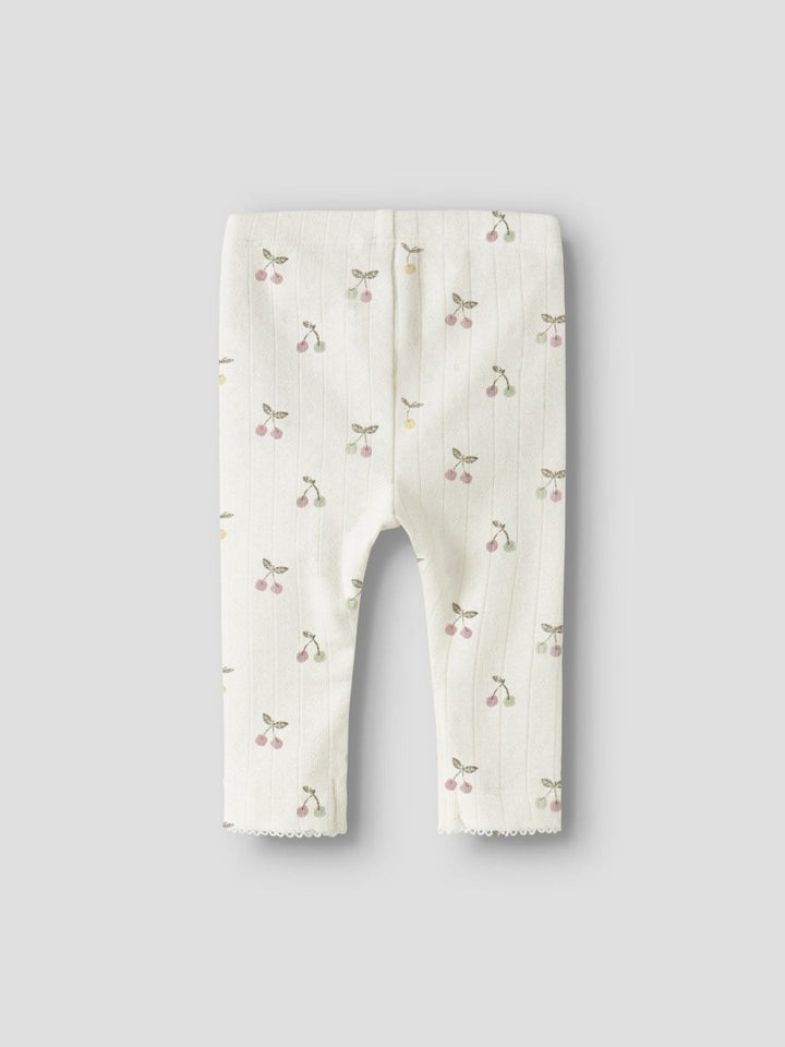 name it baby FICHERRY LEGGING - Cloud Dancer | Torgunns Barneklær AS
