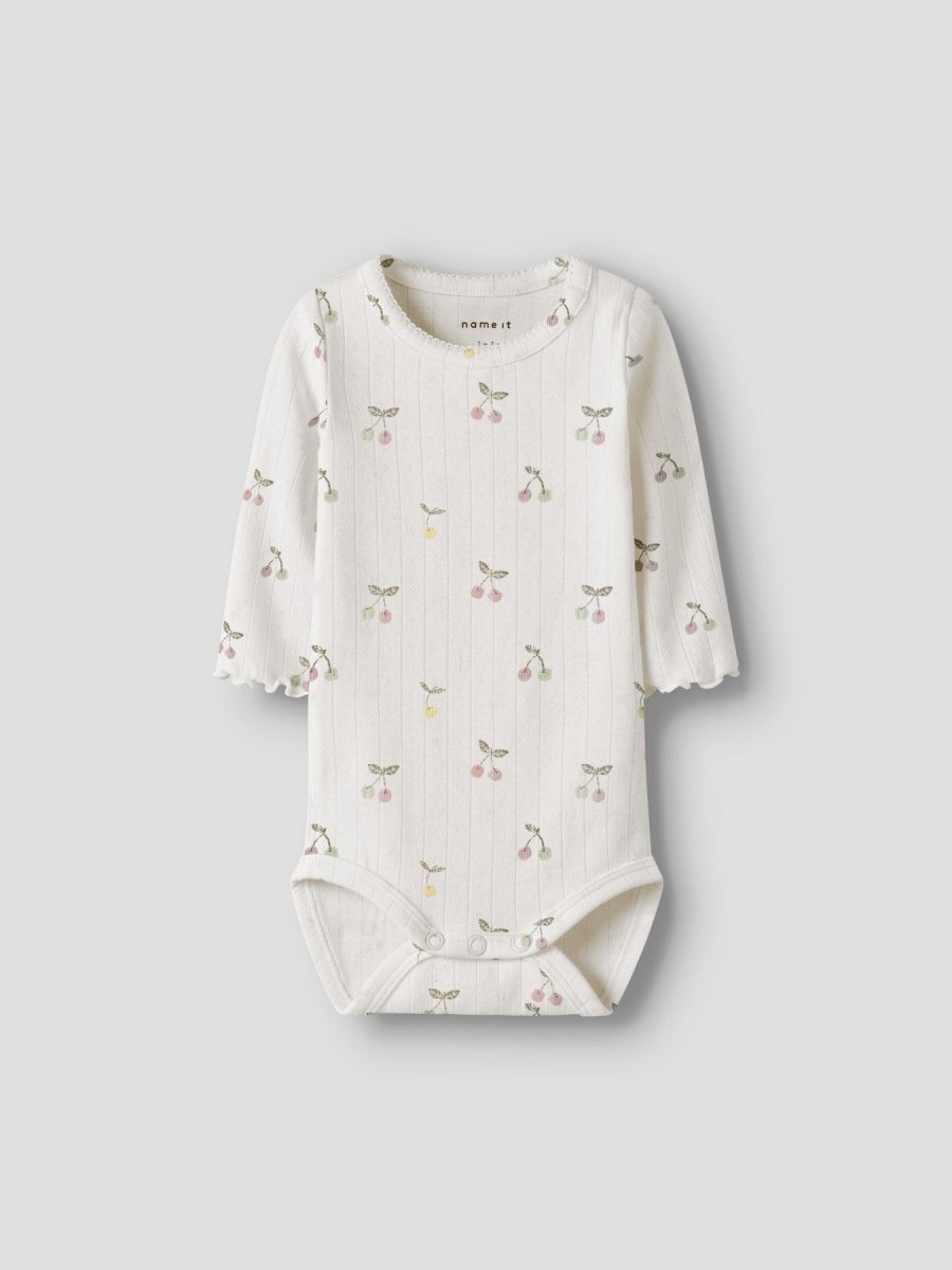 name it baby FICHERRY LS BODY - Cloud Dancer | Torgunns Barneklær AS