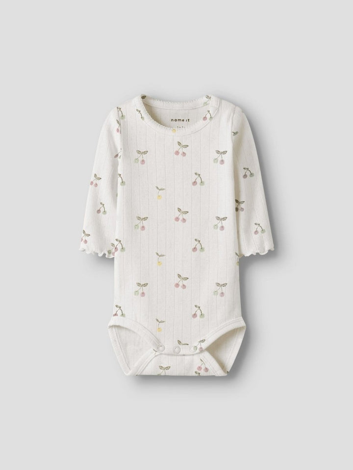 name it baby FICHERRY LS BODY - Cloud Dancer | Torgunns Barneklær AS