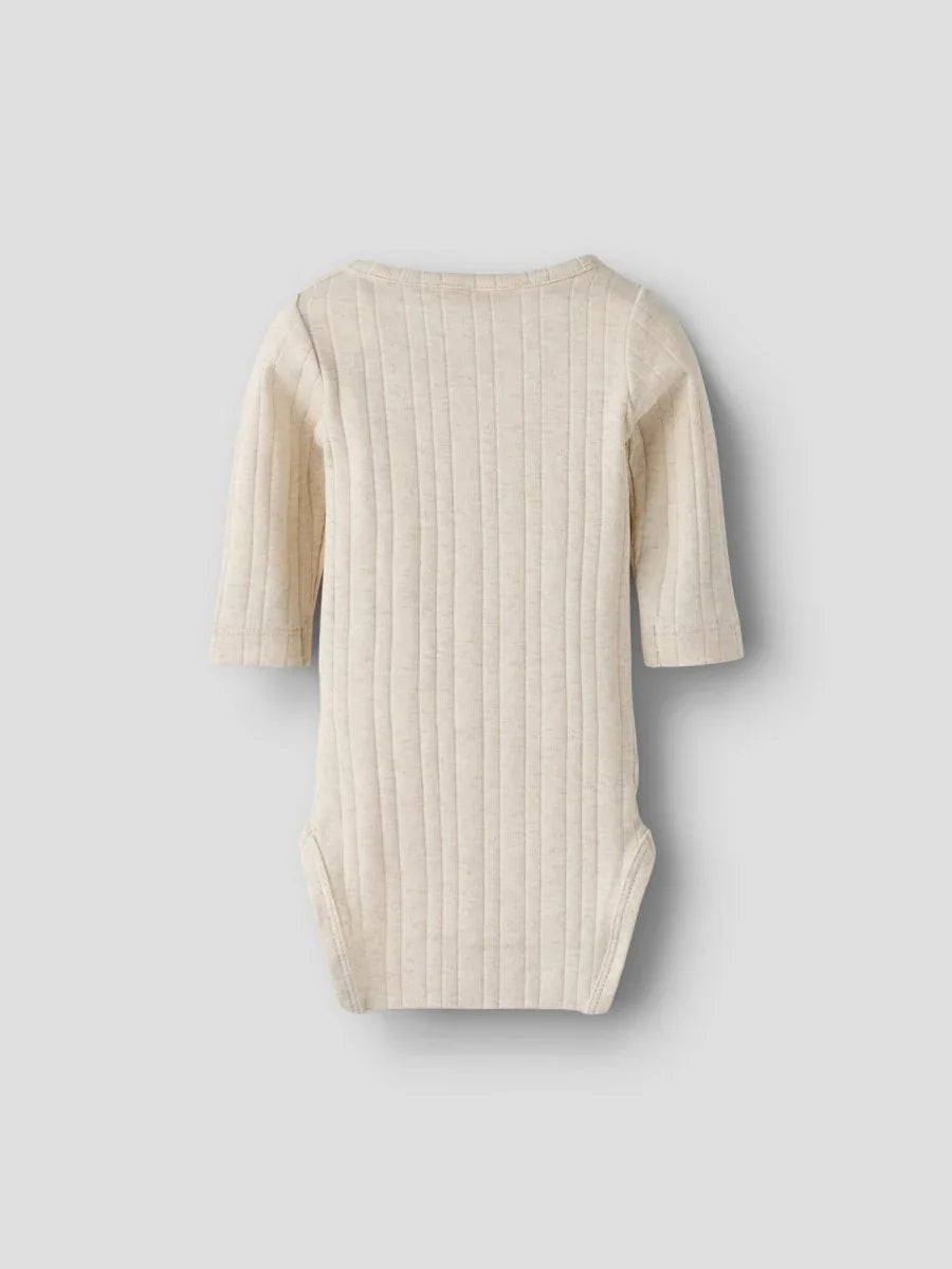 name it baby FILUS LS BODY - Peyote Melange | Torgunns Barneklær AS