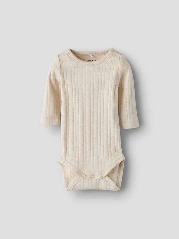 name it baby FILUS LS BODY - Peyote Melange | Torgunns Barneklær AS