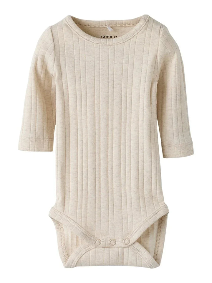 name it baby FILUS LS BODY - Peyote Melange | Torgunns Barneklær AS