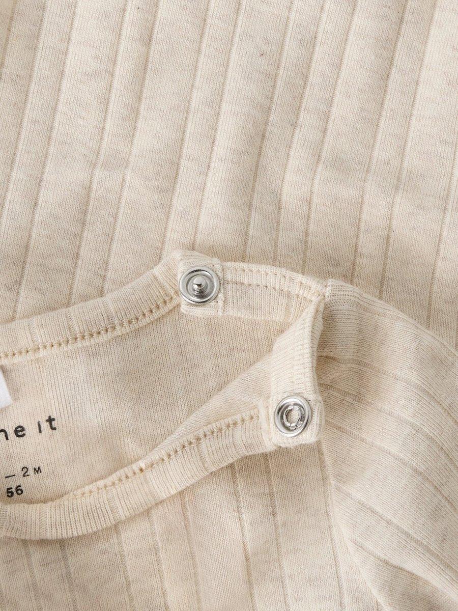 name it baby FILUS LS BODY - Peyote Melange | Torgunns Barneklær AS
