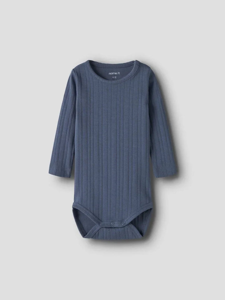 name it baby FILUS LS BODY - Vintage Indigo | Torgunns Barneklær AS