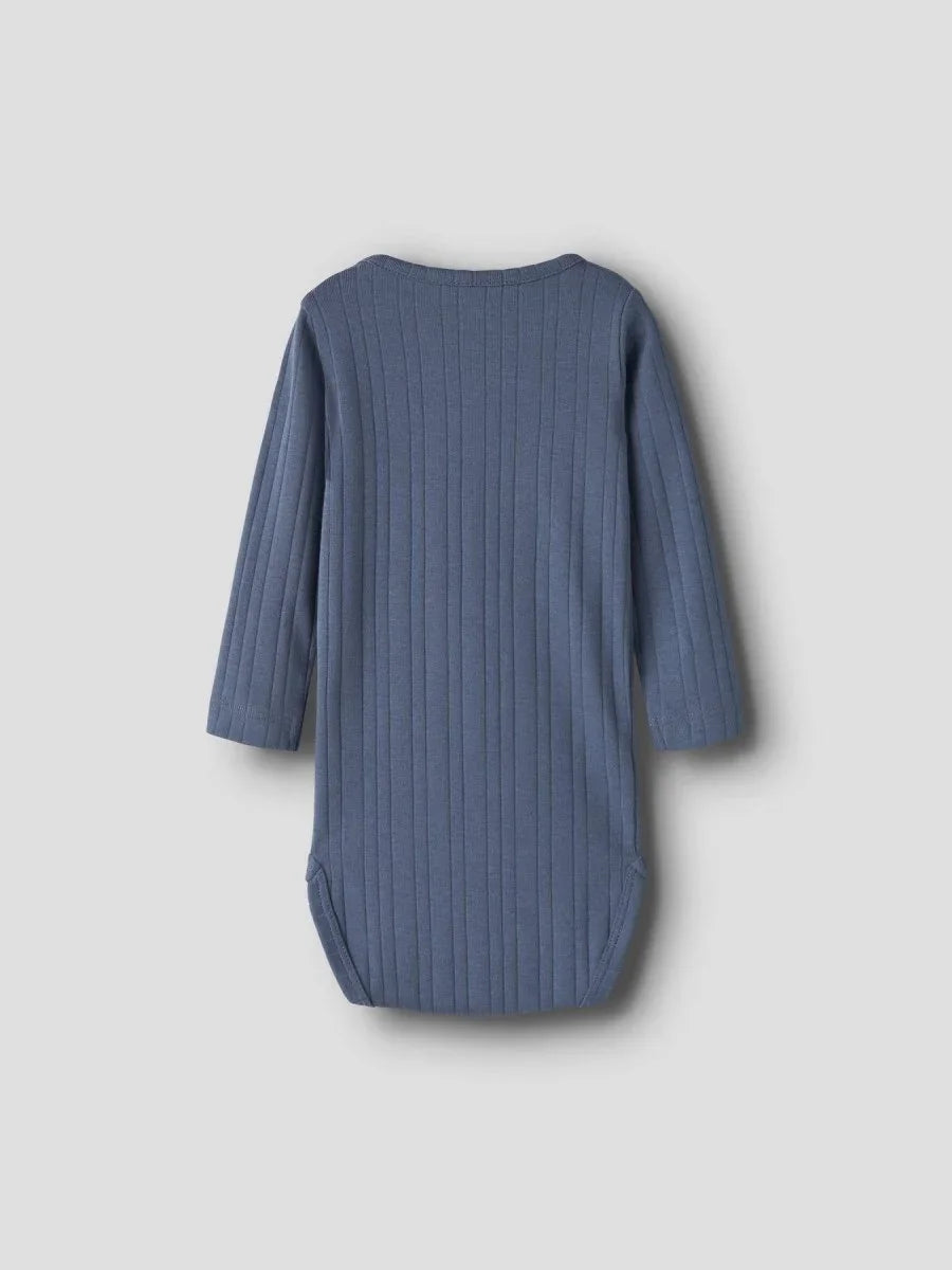 name it baby FILUS LS BODY - Vintage Indigo | Torgunns Barneklær AS