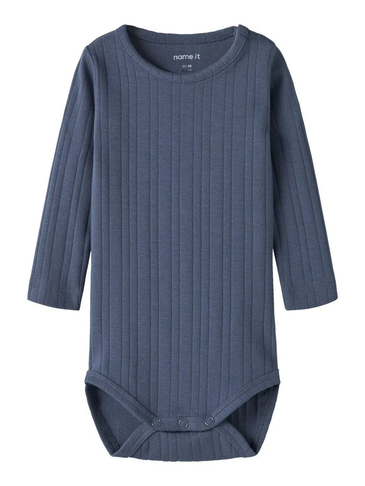 name it baby FILUS LS BODY - Vintage Indigo | Torgunns Barneklær AS