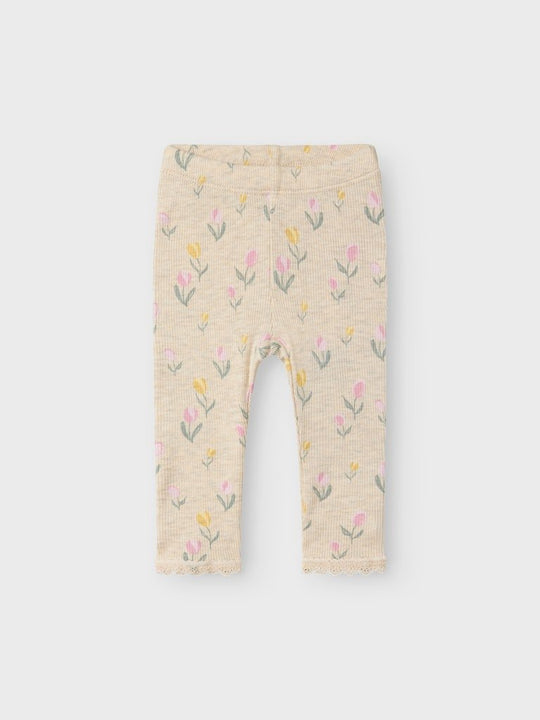 name it baby FLOWERKAB LS BODY SET - Peyote Melange | Torgunns Barneklær AS