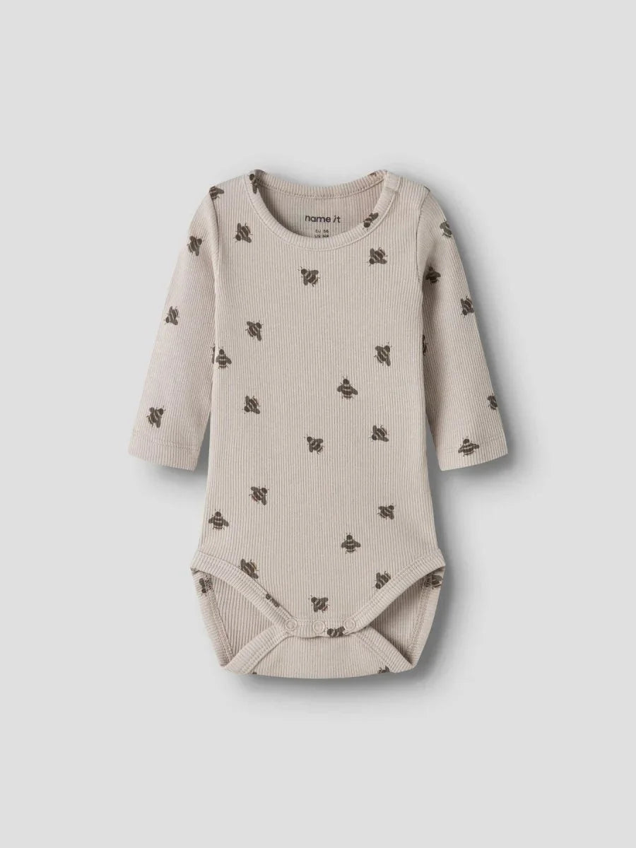 name it baby FUNKAB LS BODY - Chateau Gray | Bie | Torgunns Barneklær AS