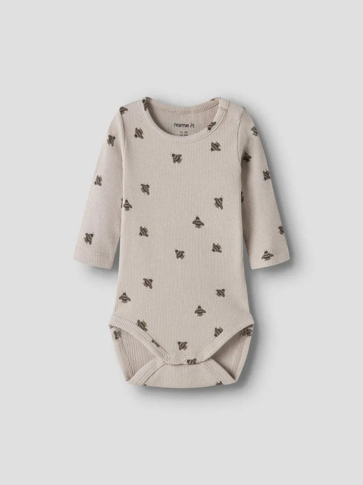name it baby FUNKAB LS BODY - Chateau Gray | Bie | Torgunns Barneklær AS