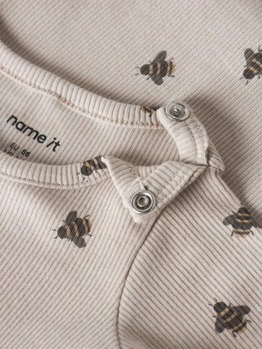 name it baby FUNKAB LS BODY - Chateau Gray | Bie | Torgunns Barneklær AS