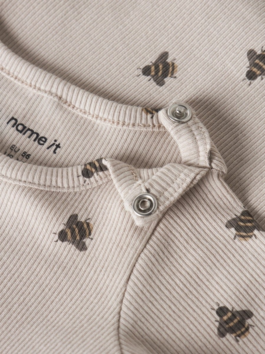 name it baby FUNKAB LS BODY - Chateau Gray | Bie | Torgunns Barneklær AS
