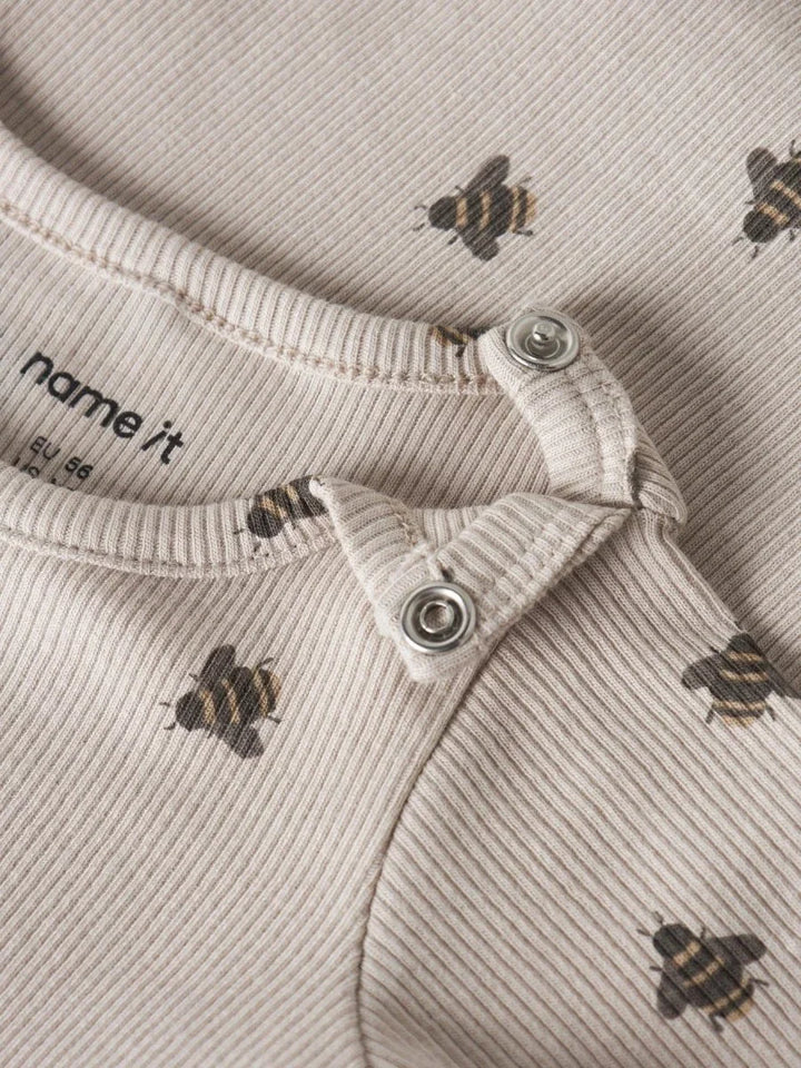 name it baby FUNKAB LS BODY - Chateau Gray | Bie | Torgunns Barneklær AS