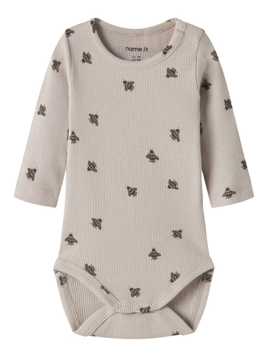 name it baby FUNKAB LS BODY - Chateau Gray | Bie | Torgunns Barneklær AS