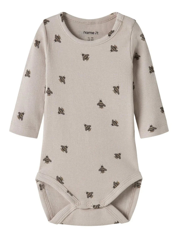 name it baby FUNKAB LS BODY - Chateau Gray | Bie | Torgunns Barneklær AS