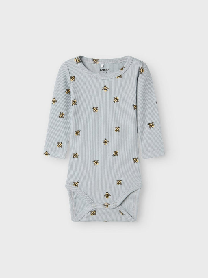 name it baby FUNKAB LS BODY - Pearl Blue | Bie | Torgunns Barneklær AS
