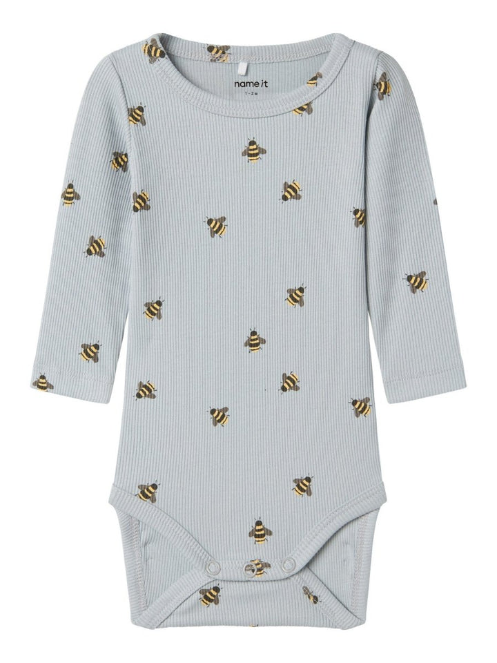 name it baby FUNKAB LS BODY - Pearl Blue | Bie | Torgunns Barneklær AS