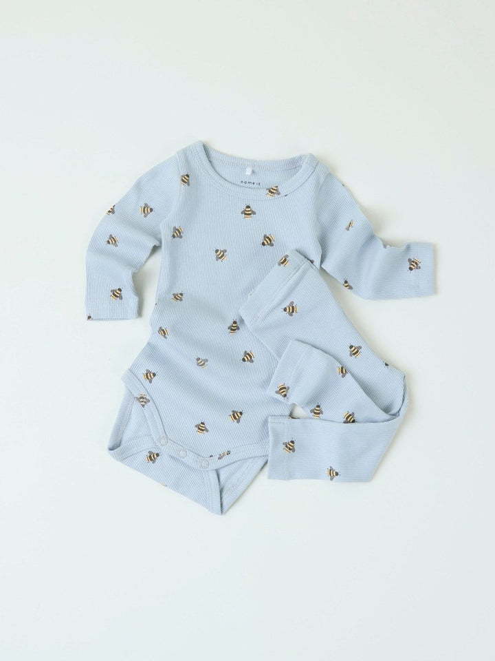 name it baby FUNKAB LS BODY - Pearl Blue | Bie | Torgunns Barneklær AS