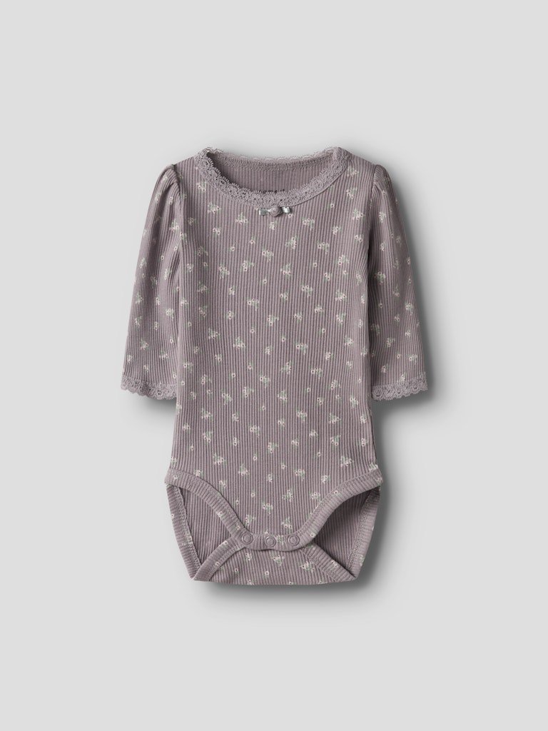 name it baby HOISE LS BODY - Purple Dove | Torgunns Barneklær AS