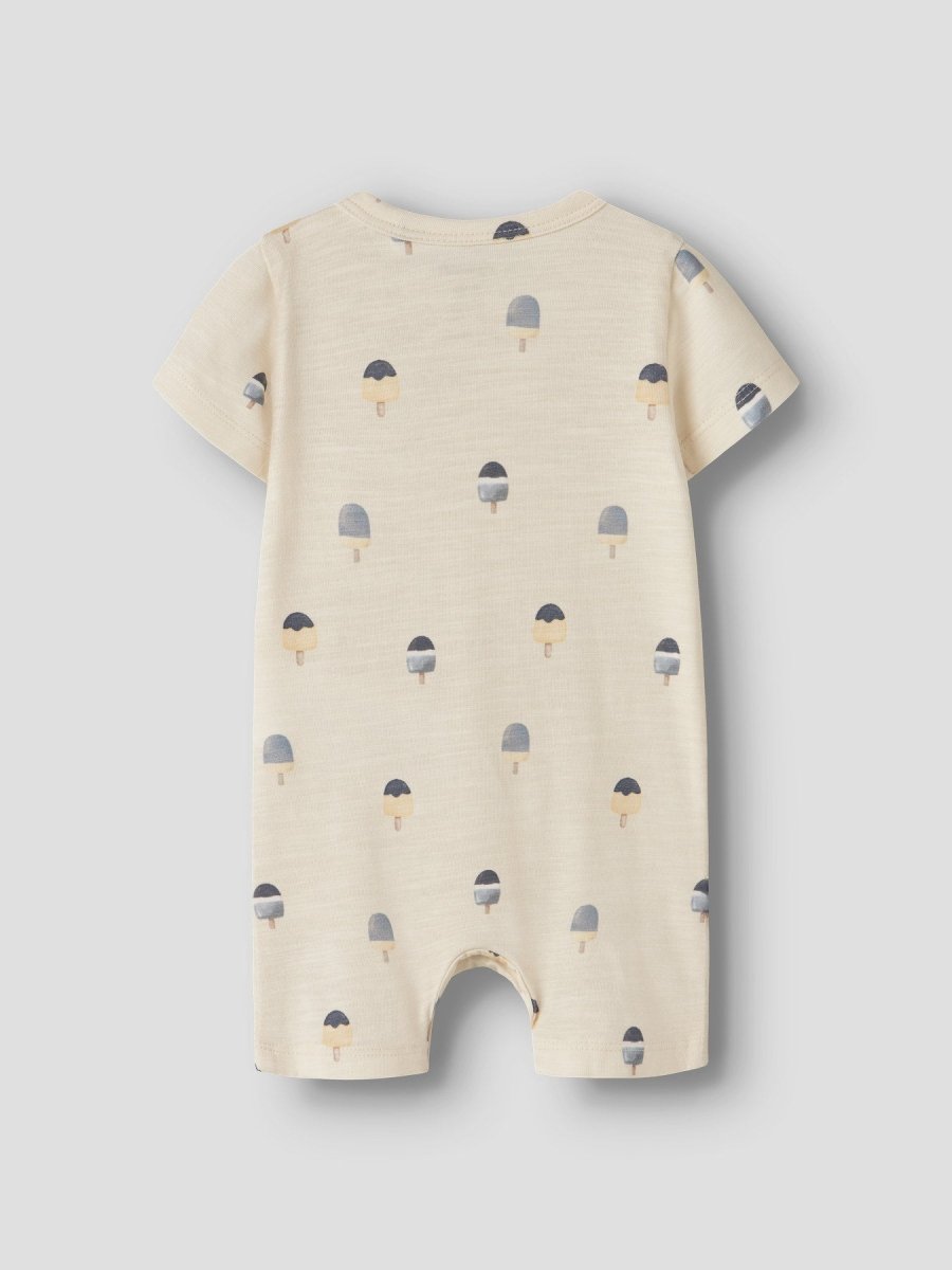 name it baby JEROME SS SUNSUIT - Almond Milk | Torgunns Barneklær AS