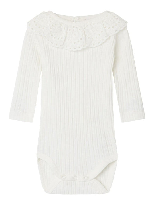 name it baby JOHANNE LS BODY - Cloud Dancer | Torgunns Barneklær AS