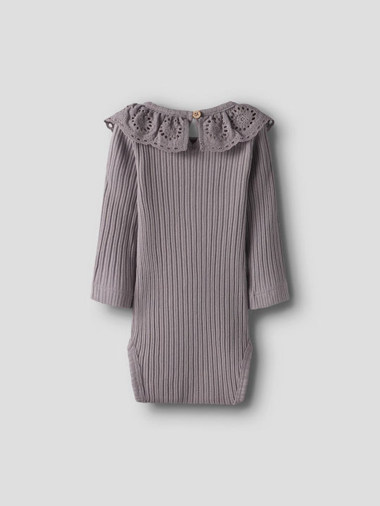 name it baby JOHANNE LS BODY - Purple Dove | Torgunns Barneklær AS