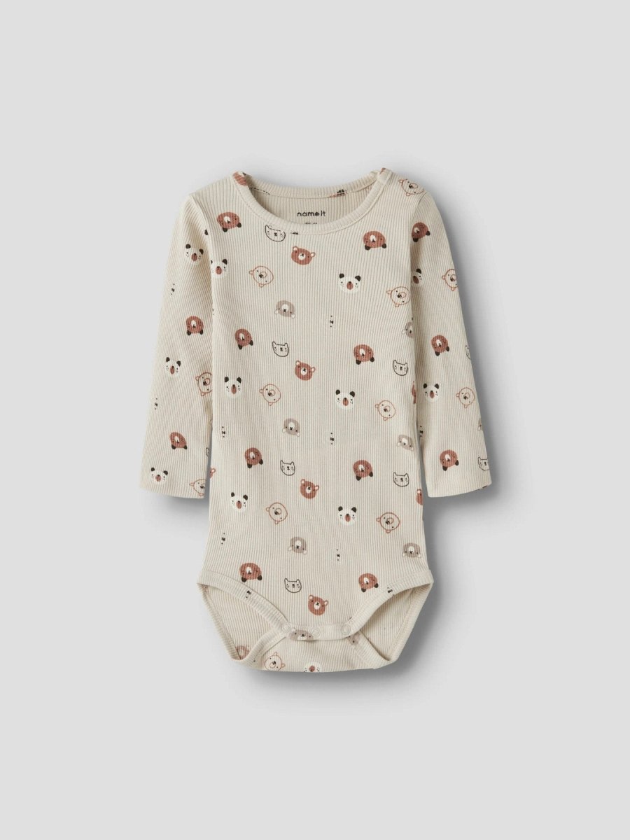 name it baby JOPPI LS BODY - Almond Milk | Torgunns Barneklær AS