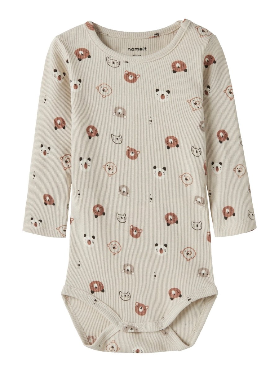 name it baby JOPPI LS BODY - Almond Milk | Torgunns Barneklær AS