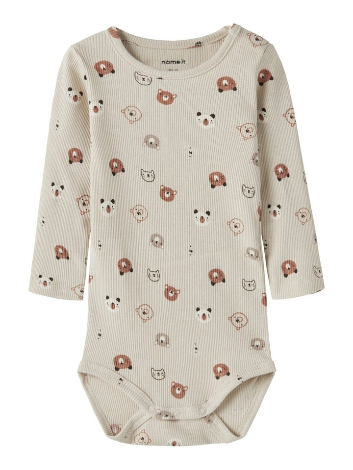 name it baby JOPPI LS BODY - Almond Milk | Torgunns Barneklær AS