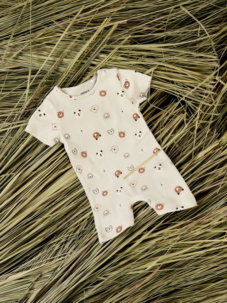 name it baby JOPPI romper - Almond Milk | Torgunns Barneklær AS