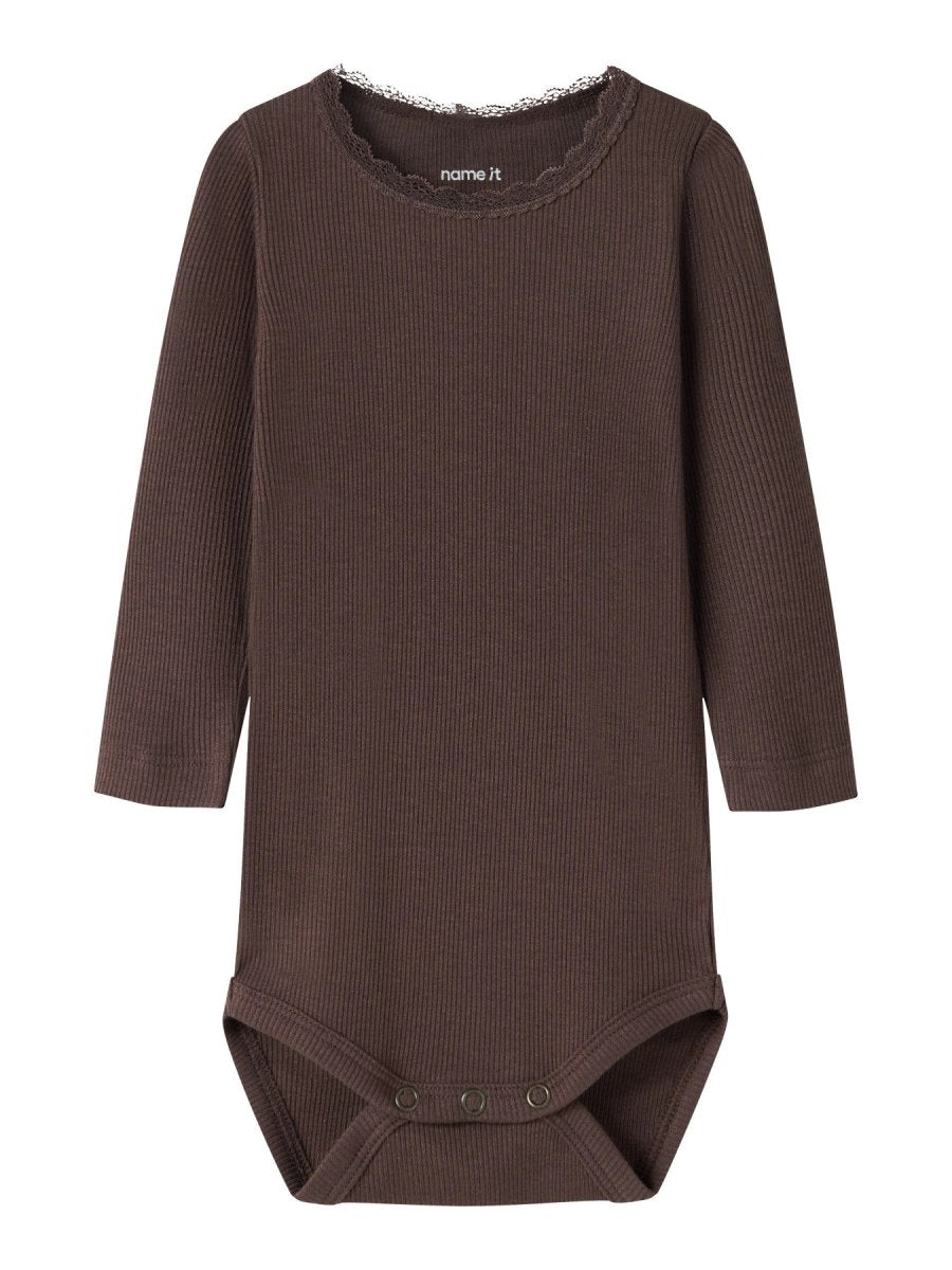 name it baby KAB LS BODY NOOS - French Roast | Torgunns Barneklær AS