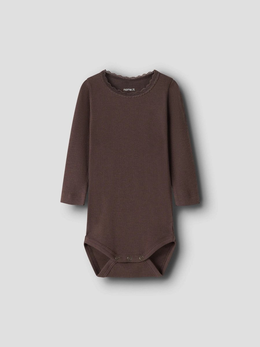 name it baby KAB LS BODY NOOS - French Roast | Torgunns Barneklær AS