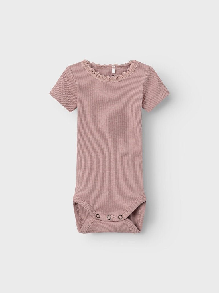 name it baby KAB SS BODY NOOS - Deauville Mauve | Torgunns Barneklær AS