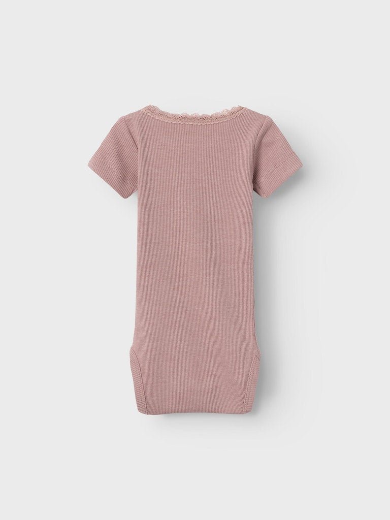 name it baby KAB SS BODY NOOS - Deauville Mauve | Torgunns Barneklær AS