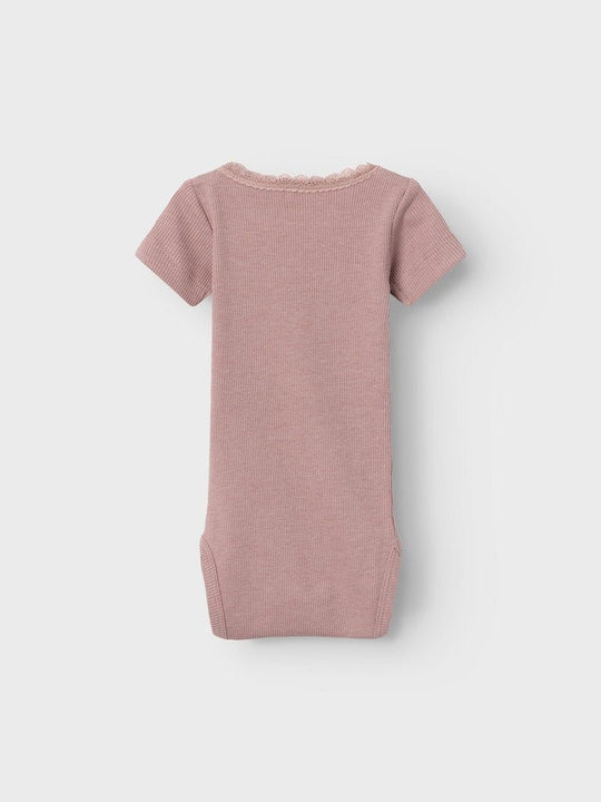 name it baby KAB SS BODY NOOS - Deauville Mauve | Torgunns Barneklær AS