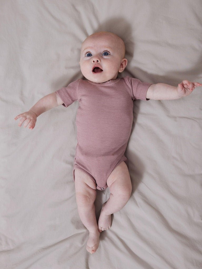 name it baby KAB SS BODY NOOS - Deauville Mauve | Torgunns Barneklær AS