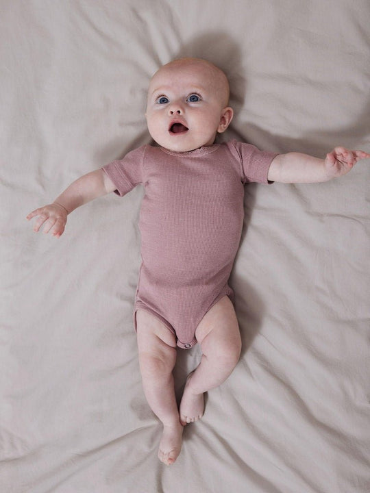 name it baby KAB SS BODY NOOS - Deauville Mauve | Torgunns Barneklær AS