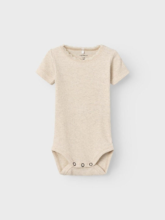 name it baby KAB SS BODY NOOS - Peyote Melange | Torgunns Barneklær AS