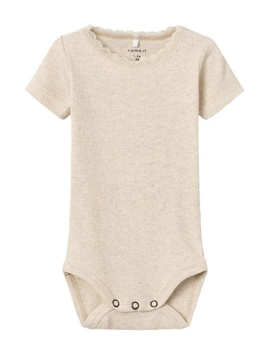 name it baby KAB SS BODY NOOS - Peyote Melange | Torgunns Barneklær AS